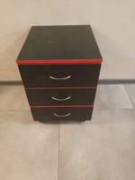 Тумба с ящиками для игрового геймерского стола на колесиках 41х45х56, черно-красный #32, Светлана К.