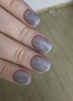 Гель лак для ногтей TNL Shine bright серебристый светоотражающий с блестками №1, 10 мл #166, Наталья П.