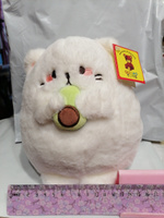 Мягкая игрушка плюшевый круглый кот с авокадо 20 см, белый #3, Елена Е.