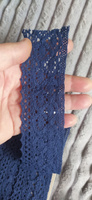 Кружево вязаное, шир 50 мм * уп 2,5 м цвет темно - синий для шитья, рукоделия и творчества #55, Надежда Т.
