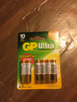 Батарейки мизинчиковые GP Ultra 24A (LR03) AAA 1,5V щелочные (алкалиновые), 6 шт #170, Екатерина П.