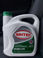 SINTEC EURO G11 -40 силикатный антифриз 5кг для двигателя автомобиля, охлаждающая жидкость синтек в авто, зелёный, готовый к применению #8, С Т.