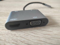 TYPE C переходник USB хаб iOpen HDMI 4K 30Hz / VGA 1080p 60Hz USB 3.0 PD 3.0 100 Вт 3.5 мм аудио адаптер концентратор 5в1 (ACU4511) #7, Сергей Я.