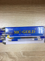 Ручки шариковые синие Munhwa MC Gold 12 шт, 0,5 мм. #80, Наталия Б.