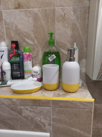 Набор аксессуаров для ванной комнаты ND Play / "Oklahoma" 4 предмета (диспенсер, стакан, мыльница, ёршик для туалета), керамика #17, Митина Е.