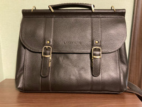 Портфель мужской LAKESTONE, натуральная кожа, сумка через плечо, кожаная, деловая, для документов А4 #5, Мария О.