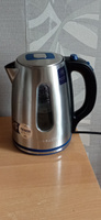 Scarlett Электрический чайник SC-EK21S72, 2200 Вт, 1.8 л, серебристый, синий #8, Александр Т.