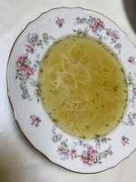 Набор тарелок 6 шт для супа, глубокие 23 см Bernadotte Дикая роза золото, на 6 персон, Чехия, фарфор #4, Эльвира Б.