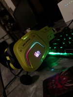 Игровые наушники с микрофоном A4Tech Bloody G575 PUNK, Подсветка RGB, мониторные 7.1, 2м. USB, желтый #87, Андрей З.