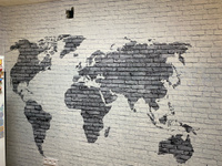 Фотообои 3D на стену флизелиновые VEROL "Карта мира" 300х283 см, 8.49 м2, обои виниловые, моющиеся #39, Ольга П.