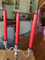 Умные свечи - набор красных свечей - 5шт (23х2,3см), 9 часов, декоративные/хозяйственные столбики, без запаха. #125, Татьяна В.