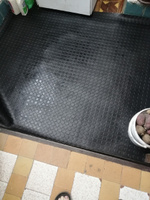 Резиновая рулонная дорожка Rubber Matting 1,2x2 м h3 мм "Круг" ("Монетка") (черная) #8, НАДЕЖДА П.