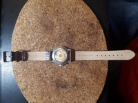 Кожаный ремешок для часов, Stailer, 18 мм, коричневый, с тиснением под аллигатора, удлиненный #48, Passer