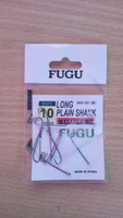 Крючок FUGU №10 (10 шт.), удлиненное цевье, Long plain shank, Черный никель #14, Андрей И.