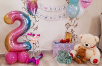 Воздушные шары для девочки, дочки "С днем рождения! Супер девочка!" 30 см набор 10 штук 5 дизайнов #69, Миля Мишина С.