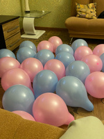 Воздушные шары "Голубая/Розовая пастель" 25 шт. 25 см. #35, Екатерина С.