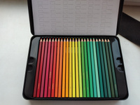 Карандаши цветные 72 цвета Brutfuner Oily Colored Pencils масляные деревянные заточенные квадратного сечения в металлической коробке #7, Сабина С.