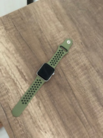 Силиконовый ремешок для часов Apple Watch 38/40/41 мм / Ремешок на часы эпл вотч 38/40/41 мм фисташковый/оливковый (№24), размер S #54, Оксана Ш.