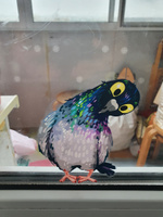 Наклейка статическая для декора двухсторонняя птица Голубь на окно многоразовая #18, Регина Я.