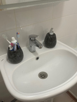 Набор для ванной комнаты аксессуары принадлежности комплект BATH PLUS PIETRA керамика черный #29, Анастасия М.