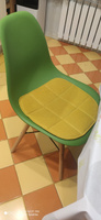 Комплект подушек на стул, горчичный, 38x39 см, 4 шт #19, юлия в.