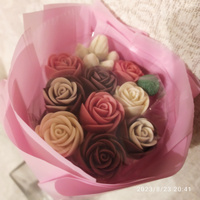 Цветы из шоколада, 9 мини роз с декором. #7, Людмила О.