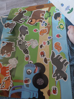 Многоразовые наклейки для малышей, Буква Ленд Синий трактор, "Животные леса", книжка с наклейками #39, ольга к.