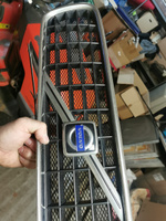Защитная сетка радиатора в бампер (сетка на решетку радиатора) 1000х400 мм, черная; алюминий #1, Александр М.