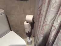 Держатель для туалетной бумаги напольный с ершиком в ванную комнату и туалет белый #6, Марина К.