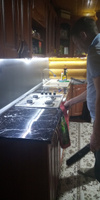 Самоклеящаяся пленка для мебели мрамор камень для кухни и ванной ПВХ, ширина 60 см, рулон 3 м, черный цвет #109, Анна В.