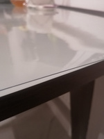 Гибкое стекло на стол , прозрачная силиконовая скатерть толщина 0,8мм 80*150 см (глянцевая) #74, Анна И.