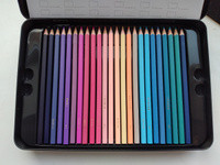Карандаши цветные 72 цвета Brutfuner Oily Colored Pencils масляные деревянные заточенные квадратного сечения в металлической коробке #9, Сабина С.