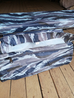 Комплект накладок на сиденья лодки 80х20х4 см, синий камуфляж комплект с сумкой оксфорд #11, Дмитрий