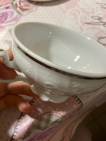 Чайный набор посуды на 2 персоны Bernadotte Бледные розы 205 мл, 4 предмета: 2 чашки и блюдца для чая и кофе, подарочный белый фарфор Бернадотт Чехия #6, Диана К.