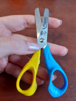 Ножницы для левшей MAPED VIVO Reflex3D 12см, детские, эргономичные симметричные кольца, желтый #8, Катя Д.