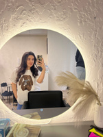 Зеркало круглое с подсветкой в ванную диаметр 70 см / сенсорная LED подсветка / зеркало на стену с подсветкой #3, Nilufar J.