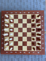 Набор игр 3 в 1 (шашки, шахматы, нарды) из дерева, 29x29см #3, Василий К.