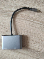 TYPE C переходник USB хаб iOpen HDMI 4K 30Hz / VGA 1080p 60Hz USB 3.0 PD 3.0 100 Вт 3.5 мм аудио адаптер концентратор 5в1 (ACU4511) #6, Сергей Я.