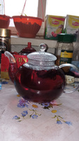 Чайник заварочный из жаропрочного стекла с фильтром-пружинкой и крышкой Glaffe, 1200 мл #4, Олеся Х.
