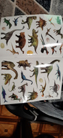 Мноразовые наклейки для малышей, Буква Ленд, "Мир динозавров", книжка с наклейками #42, Кристина К.