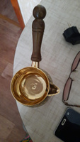 Турка для кофе / Кофеварка из латуни 250 мл с цветной эмалью #24, Хусаинова Равиля