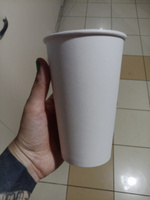 BIG CUP Набор одноразовых бумажных стаканов, белые, 350 мл, 100 шт., для кофе, чая, холодных и горячих напитков. #5, Лейла А.
