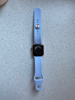 Cиликоновый ремешок для Apple Watch 38 40 41 мм, размер S/M, series 1-8 (для эпл вотч), голубой, Bandside #122, Артем К.