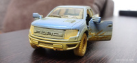 Машинка металлическая Kinsmart 1:46 2013 Ford F-150 SVT Raptor (Форд Раптор) 5365DYKT инерционная, двери и багажник открываются / Синий с эффектом грязи #5, Оксана П.