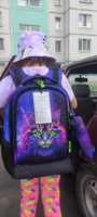Рюкзак школьный для девочки подростка 17,2 л А4 с анатомической спинкой SkyName (СкайНейм), с пеналом и слотом USB #70, Габдуллина Г.