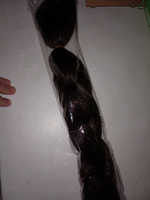 Канекалон для волос, пряди для плетения косичек, цвет темный шоколад, длина 130 см #71, Alena O.
