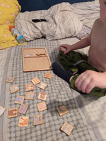 Развивающая деревянная игра пазл для малышей "Зоопарк" (развивающие пазлы для маленьких, подарок на день рождения, для мальчика, для девочки) Десятое королевство #108, Маргарита Б.