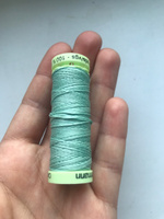 Нить Top Stitch для отстрочки, 30 м, 100% п/э, 929 зеленый лишайник, Gutermann, 744506 #66, Ольга