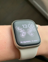 Защитная гидрогелевая пленка для смарт часов Apple Watch Series 7, 8, 9 41mm (3 штуки) / Противоударная глянцевая гидропленка для Эпл Вотч 7, 8, 9 41мм / Самовосстанавливающаяся гелевая бронепленка #114, Наталья Ш.