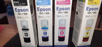 Чернила для принтеров Epson, серия 101/103 для L1110, L1250, L3100, L3150, L3160, L4150, L4160 комплект 4цвета., Dye., краска для принтера epson, чернила для принтера #2, Светлана